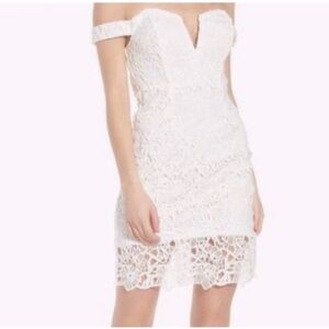 ASTR White Lace Bodycon Dress
